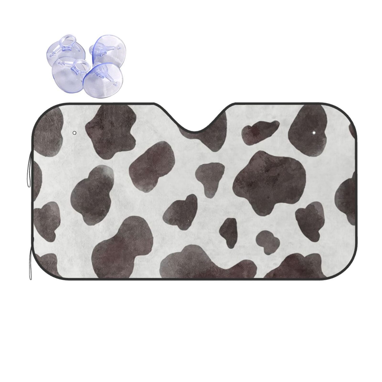 Cow Protector Cow Print Black And White Cow Car Windshield Sun Shade Universal Fit ...