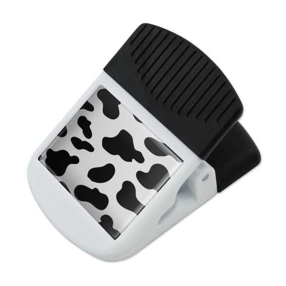 Cow Print Black White Refrigerator Fridge Magnet Magnetic Hanging Hook Note Snack Clip