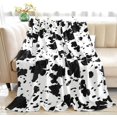 thumbnail image 1 of Cow Print Blanket 60" x 80", Soft Flannel Fleece Cow Blanket for Couch & Bed, Warm Cozy Throw Blanket for Kids Teen Adults, Black and White Cow Plush Blanket, 1 of 1