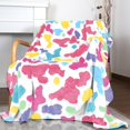 thumbnail image 1 of Cow Print Blanket Soft Warm Plush s and Throws Lightweight Fleece Throw Blankets with Cow Print Couch Bedroom Living Room Camping Travel Blanket 50x60 inch, 1 of 6