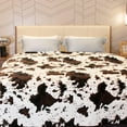 thumbnail image 1 of Cow Print Blanket Soft Warm Twin Blankets and Throws Bedding Fleece Blanket Cozy Flannel Black Bed Blanket Couch Sofa Throw Blanket Gift for Valentine Mother Father Couple 60x80 inch, 1 of 6