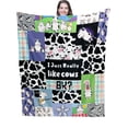 thumbnail image 1 of Cow Print Blanket Throw Blanket for Kids Warm Soft Micro Flannel Blanket for Bed/Sofa/Travel/Living Room Decor 60x80 Inch, 1 of 6