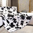 thumbnail image 1 of Cow Print Blanket Twin Size Soft Cozy Fuzzy Lightweight Black Cow Blankets and Throws Warm Plush Fleece Flannel Cow Printed Blanket Gift for Adults Mom Father Travel Blanket All Seasons 60" x 80", 1 of 6