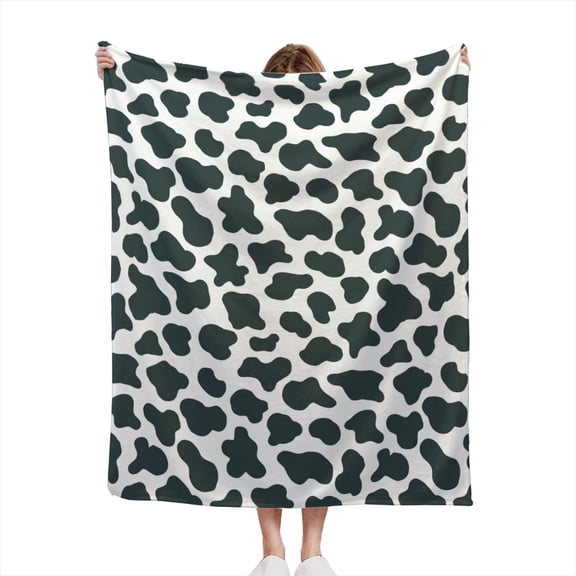 Cow Print Blankets for Kids Dinosaur Throw Blanket for Boys and Girls Soft Fleece Kids Blanket Toddler Blankets Birthday Gifts Decor Blankets for Bed