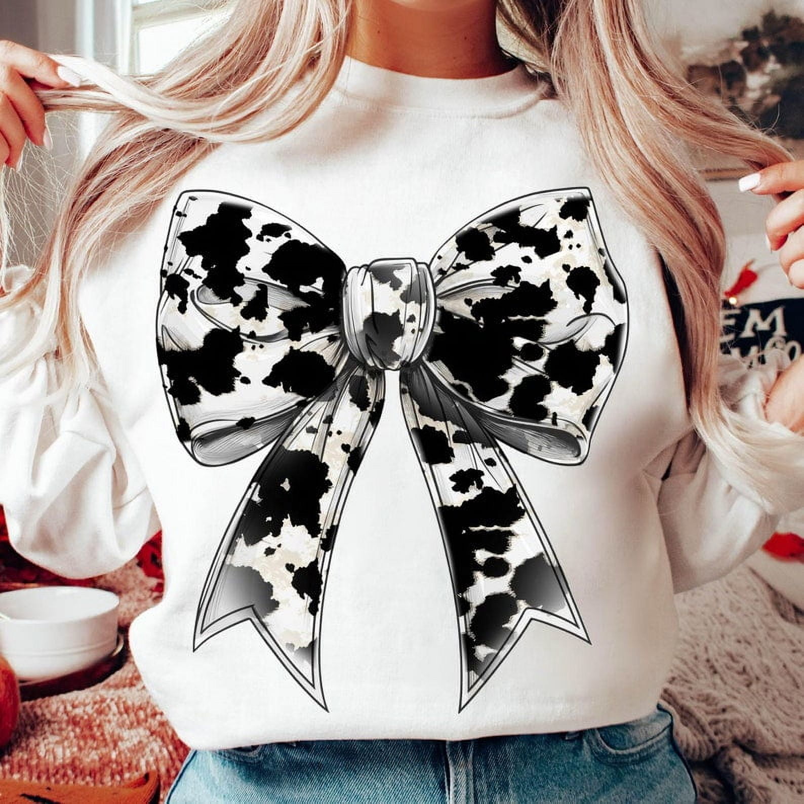 Pattern Print Western Cowboy Women's Sweatshirt