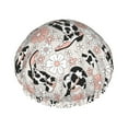 thumbnail image 1 of Cow Print Cowboy Hat Boots Flower Shower Cap, Reusable Bath Hair Hat for all Hair Lengths Hair Cover with Elastic Band Double Waterproof Layers Bathing Hat, 1 of 5