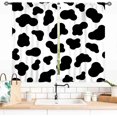 thumbnail image 1 of Cow Print Curtains for Bedroom, Kids White and Black Cow Skin Dairy Cattle Western Living Room Curtains for Bedroom Kitchen Farmhouse Country Cowhide Window Treatments, 55x39 Inch, 1 of 4