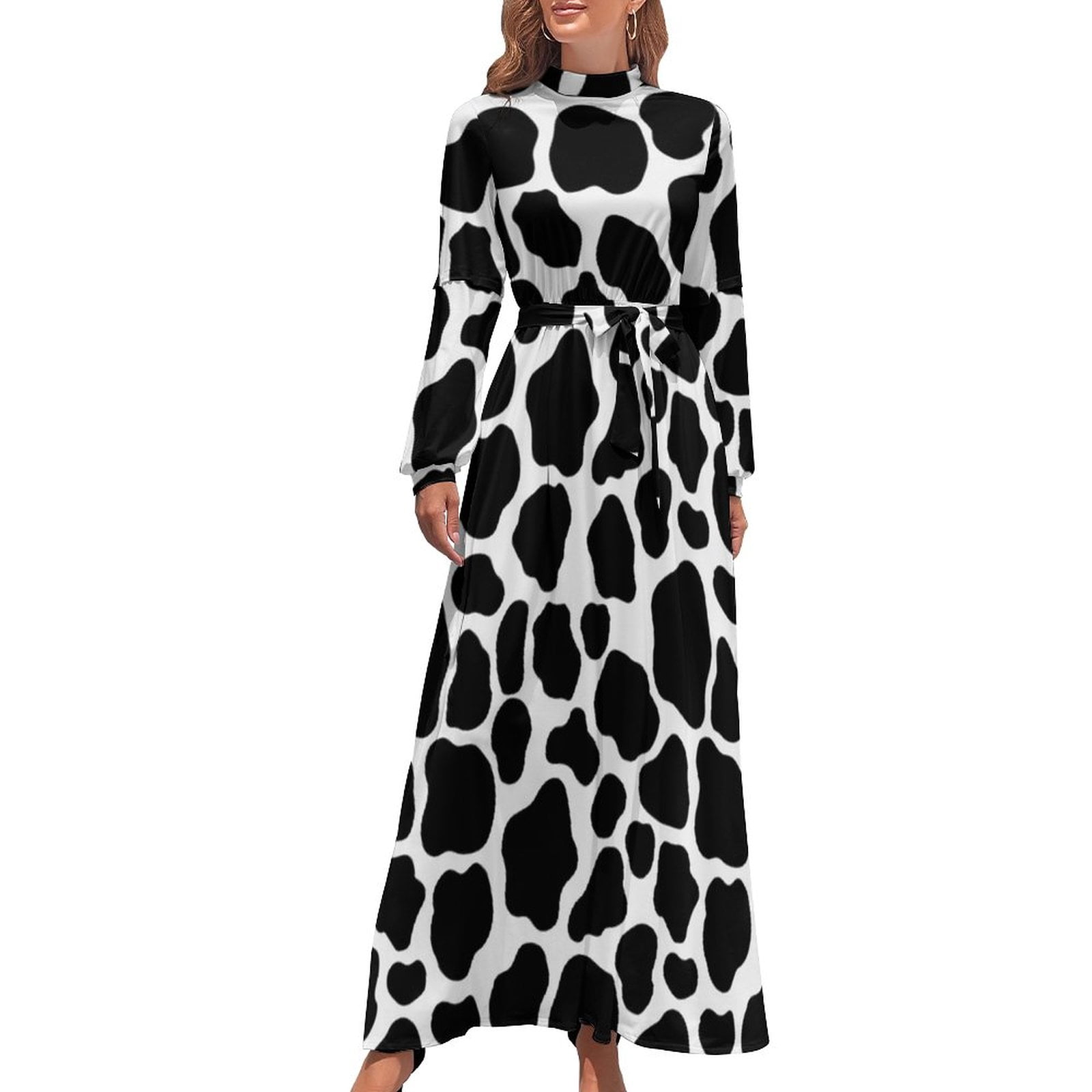 Maxi Dress Cow Print main image 1