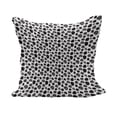 thumbnail image 1 of Cow Print Fluffy Throw Pillow Cushion Cover, Black and White Striped Dots with Abstract Style Farm Animal Hide Agriculture, Decorative Square Accent Pillow Case, 28" x 28", Black White, by Ambesonne, 1 of 5