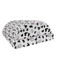 thumbnail image 1 of Cow Print Foot Rest, Animal Cow Hide Pattern Doodle Cartoon Drawing Farming Husbandry, Non-Slip Backing Adjustable Ergonomic Memory Foam Leg Support for Office, Black White Lilac, by Ambesonne, 1 of 5