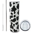 thumbnail image 1 of Cow Print Gifts for Women Men - Cow Print Tumbler Cup With Lid and Straw - 20 Oz Stainless Steel Insulated Water Bottle - Birthday Christmas Gift, 1 of 6