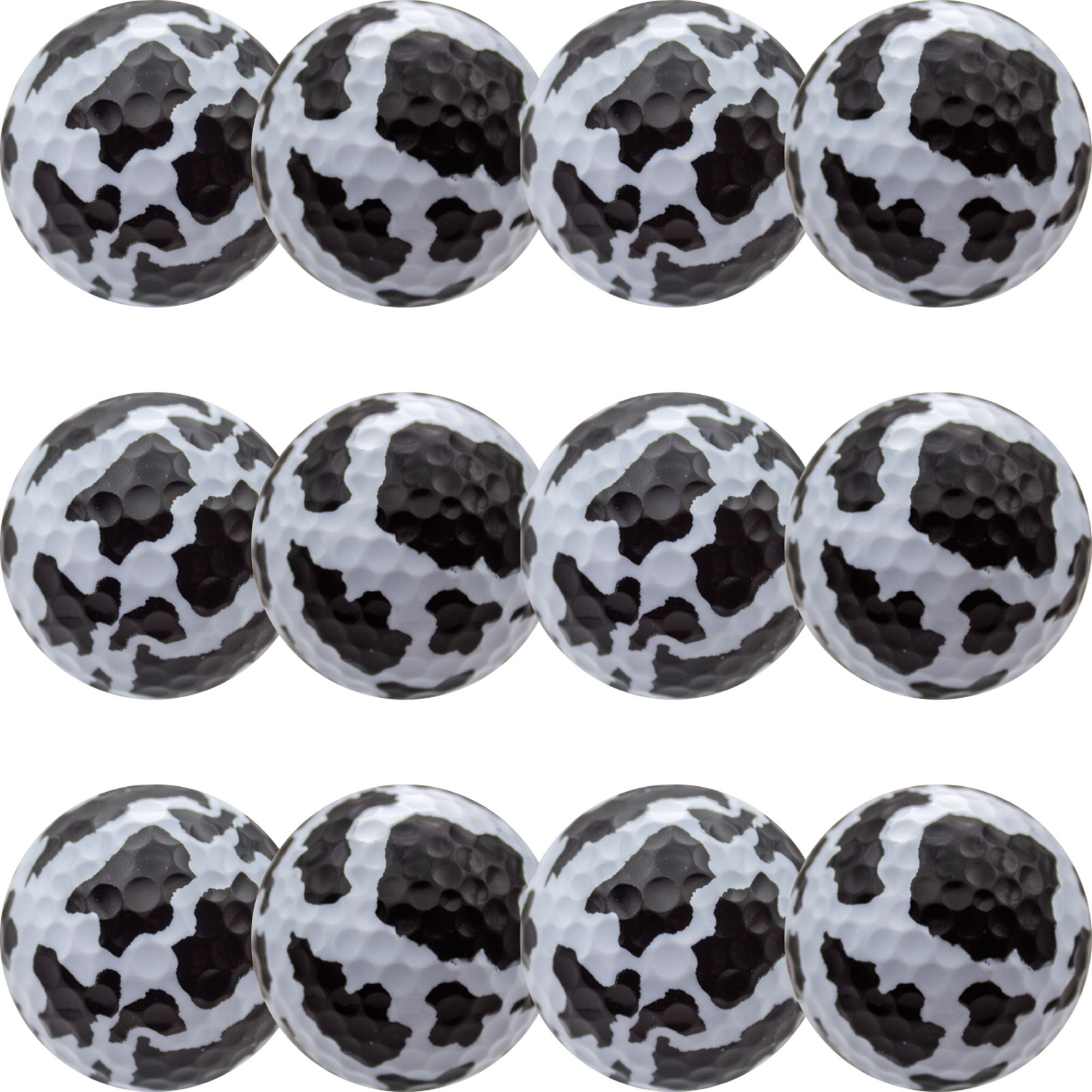 Cow Print Golf Balls, 12 Pack by GBM GOLF