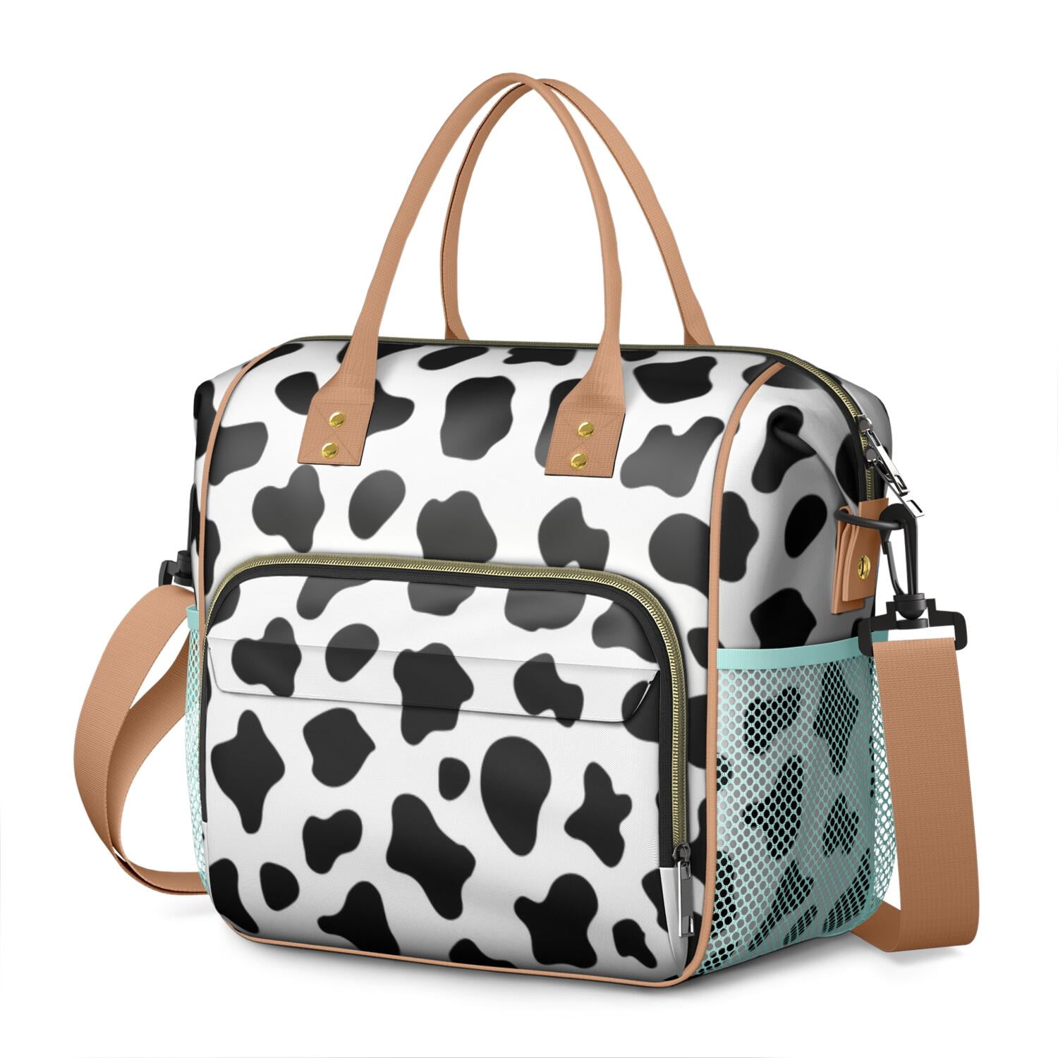Boston Layer Cowhide One Shoulder Lunch Box Bag