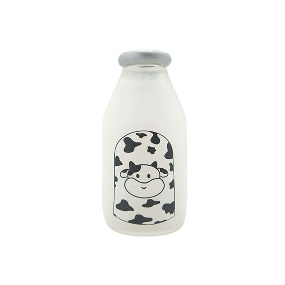 Cow Print Milk Bottle Shape Desktop Decor, Squeezable Fidget Toys Squishy Table Ornament for Home & Office Stress Relief Decoration