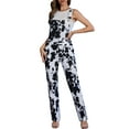 thumbnail image 1 of Cow Print Overalls for Women Fashion Animal Pants Cute Jumpsuits Bibs Coveralls, 1 of 8