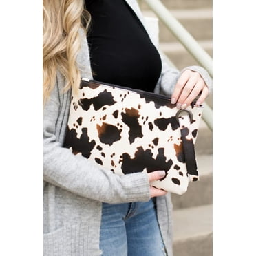 Cow Print Oversized Everyday Clutch