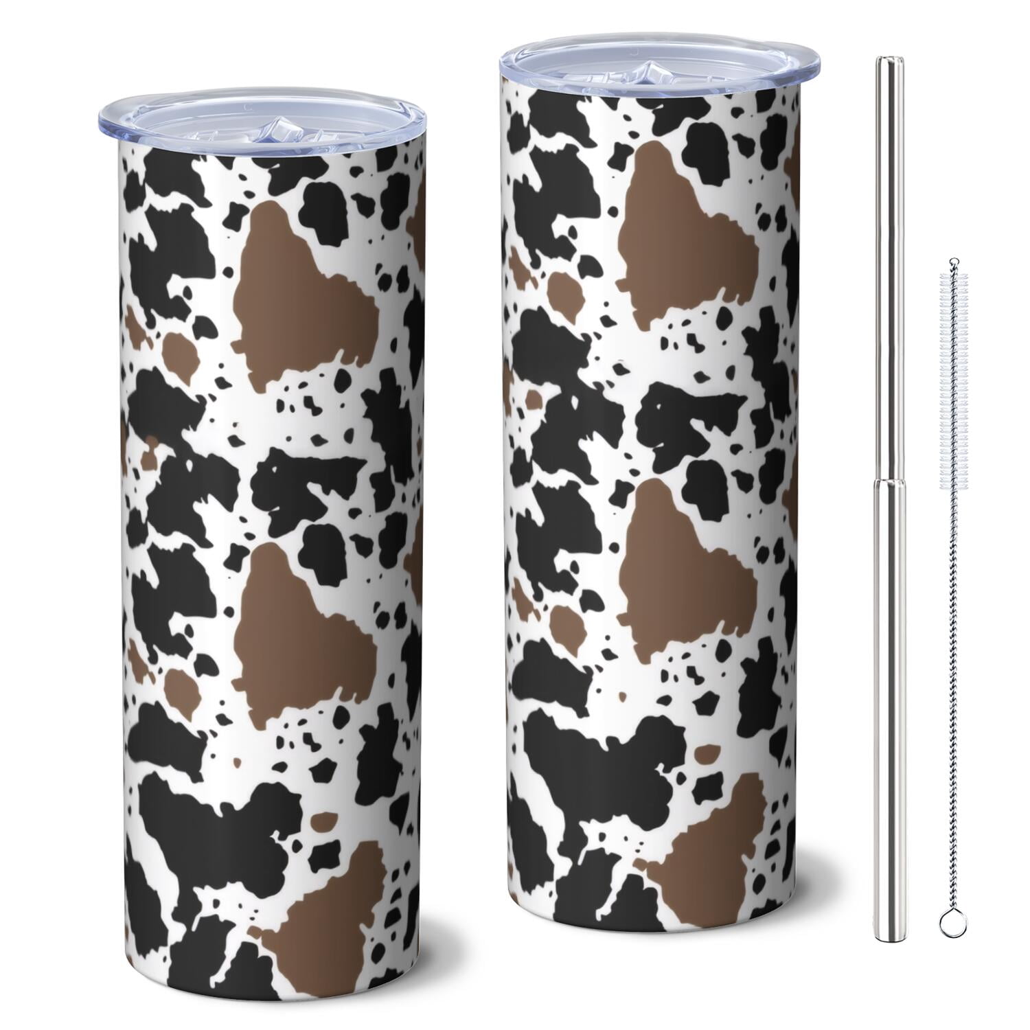 Cow Print Pattern 20oz Skinny Tumbler 1 Pack, Reusable Drinking Tumbler ...
