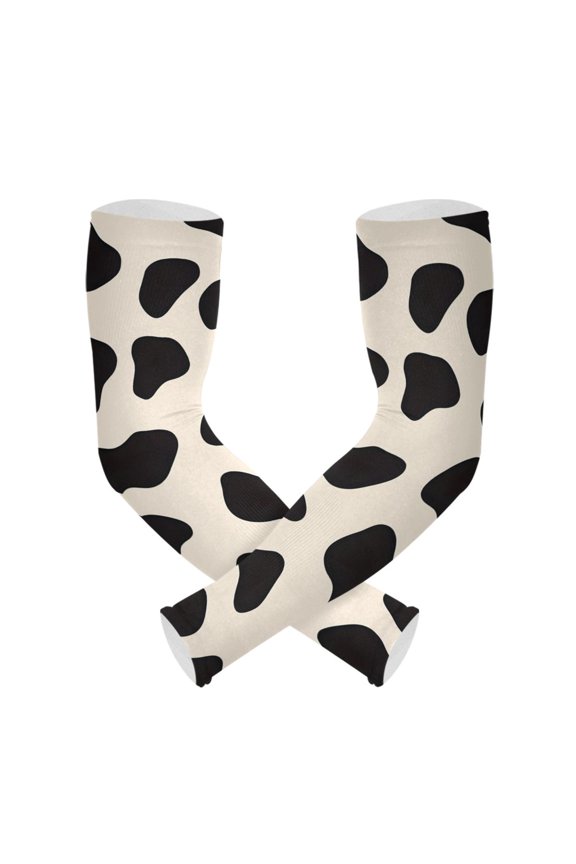 Cow Print Pattern UV Protection Cooling Arm Sleeves, Compression Sun Sleeves for Men Women Sports