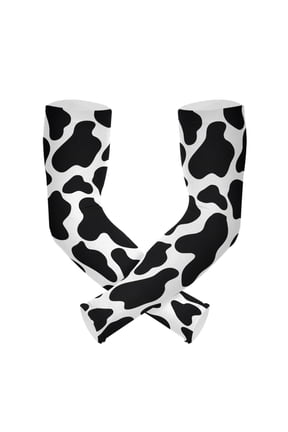 Cow Print Pattern UV Protection Cooling Arm Sleeves, Compression Sun Sleeves for Men Women Sports