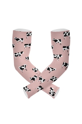 Cow Print Pattern UV Protection Cooling Arm Sleeves, Compression Sun Sleeves for Men Women Sports