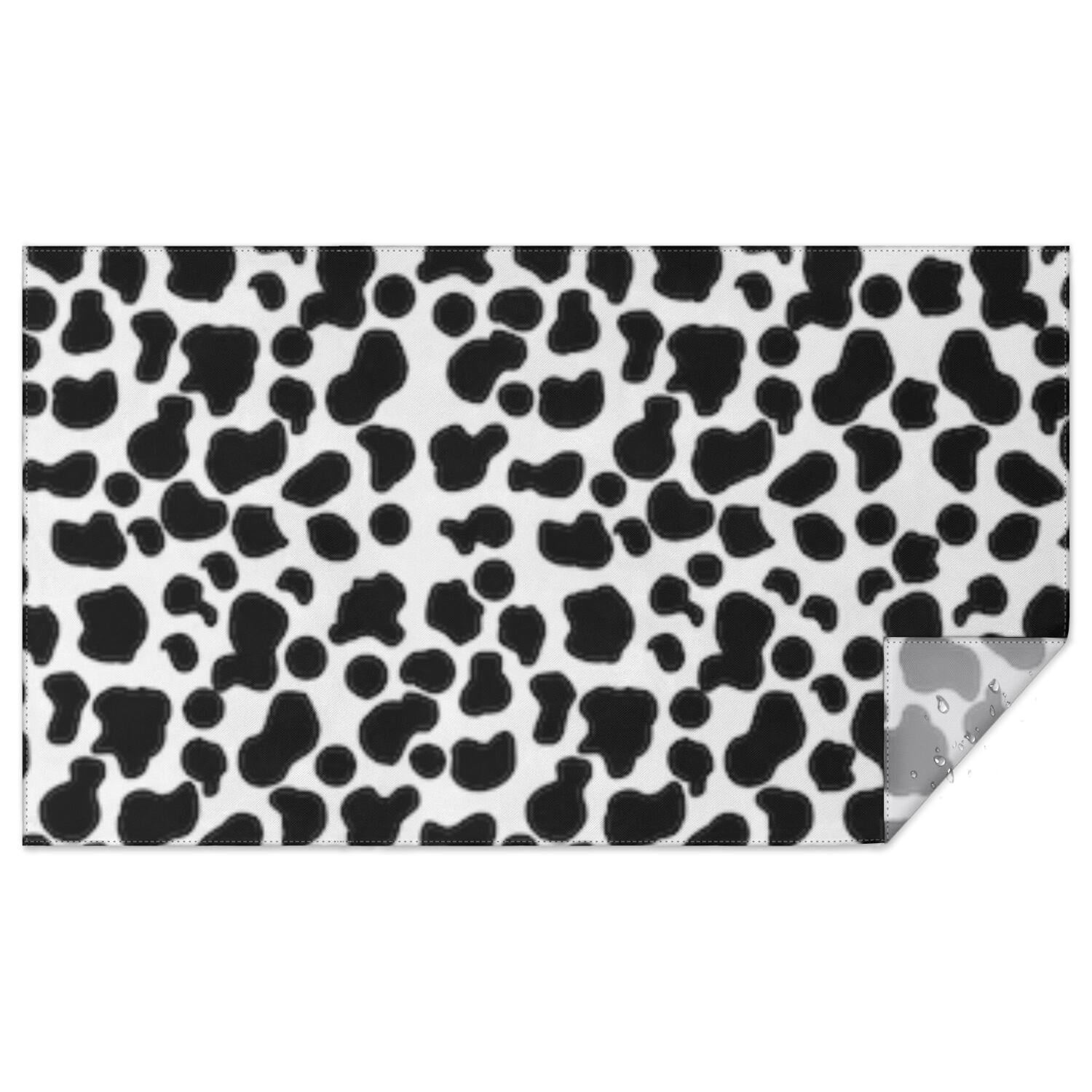 Cow Print Pattern Waterproof Tablecloth, Rectangular Fabric Table Cover ...