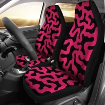 Cow Print Pink Pattern Seat Covers 144730 Pack of 2 Universal Front Seat Protective Cover
