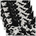 thumbnail image 1 of Cow Print Placemats 12"x18",Black White Table Place Mats Set of 4,Cartoon Milk Cow Animal Farmhouse Indoor Outdoor Kitchen Dinner Party Decor Table Mats, 1 of 4