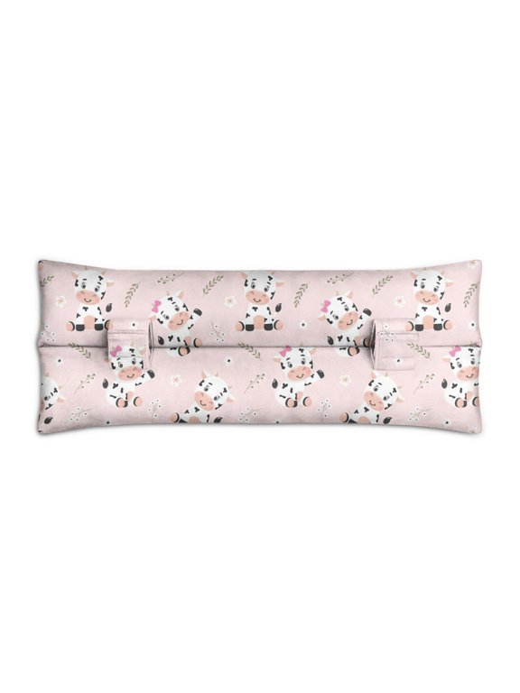 Cow Print Post Surgery Seatbelt Pillow - Soft Mastectomy Cushion for Car with Hook-and-Loop Straps, Heart Surgery Recovery Pillow for Women (Funny Farmhouse Design)