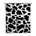 thumbnail image 1 of Cow Print Shower Curtain, Waterproof Fabric Bathroom Curtain with Plastic Hooks（white-1）72x84 Inchs, 1 of 10