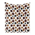 thumbnail image 1 of Cow Print Soft Flannel Fleece Throw Blanket, Cow Skin Animal Abstract Spots Milk Dalmatian Barnyard Camouflage Dots, Cozy Plush for Indoor and Outdoor Use, 70" x 90", White Brown Black, by Ambesonne, 1 of 5