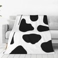 Cow Print Soft Sofa Throw Blanket Warm Flannel Fleece Plush Blanket As