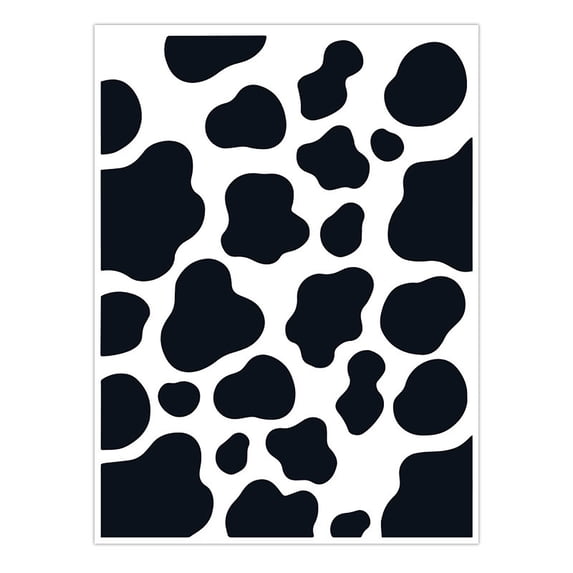 Cow Print Stickers Black and White Vinyl Decals for Laptop Water Bottle ...
