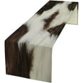 thumbnail image 1 of Cow Print Table Runner 3D Cow Fur Skin Brown Cowhide Country Farmhouse Wild Animal Theme Table Runner for Living Room Kitchen Dining Table Decoration 13x90in, 1 of 6