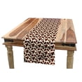 thumbnail image 1 of Cow Print Table Runner, Cattle Skin with Brown Spots Agriculture Cow and Oxen Hide Camouflage Pattern, Dining Room Kitchen Rectangular Runner, 16" X 120", Yellow Brown, by Ambesonne, 1 of 1