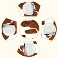thumbnail image 1 of Cow Print Texture Round Table Placemats Set Of 5 Wedge Table Mats Washable Heat Resistant Place Mat For Dining Table Kitchen Farmhouse Restaurant, 1 of 6