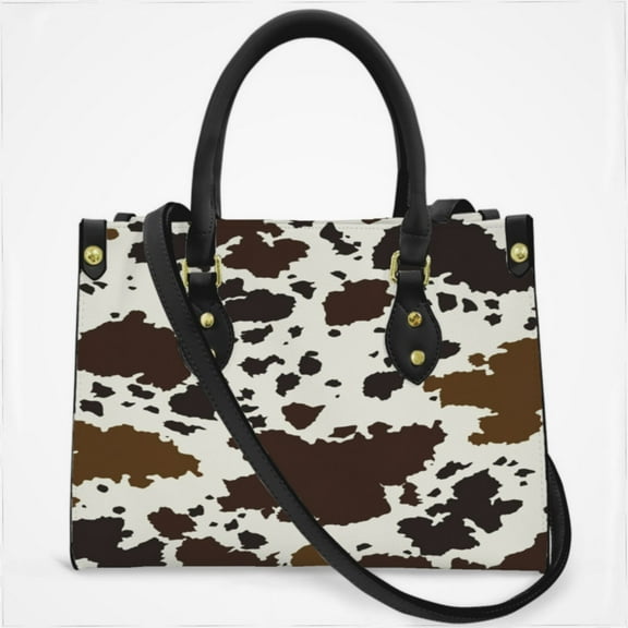 Cow Print Textures Cross Body Bags For Women Small Leather Female Handbags Fashion Top-Handle Totes