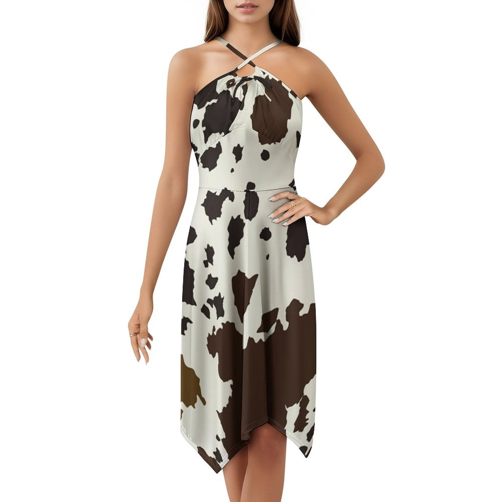Cow Print Textures Dress Elegant Party Dresses Evening Dresses Women ...