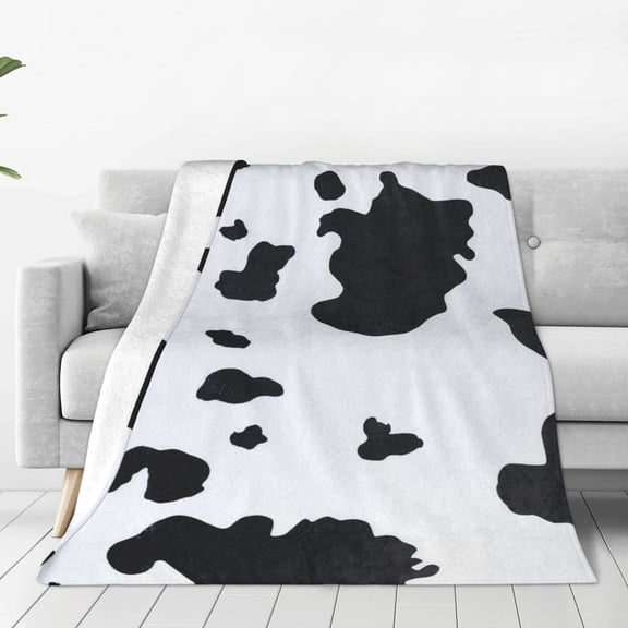 Cow Print Throw Blanket Adorable Super-Soft Cow Blanket Cute Cow Blanket for Kids Adult 50"x40"