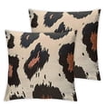 thumbnail image 1 of Cow Print Throw Pillow Covers Soft Corduroy Pillowcase  Decorative Cushion Cover Modern Square Cushion Cases for Living Room Bed Sofa Bedroom Pillow Included, 1 of 7