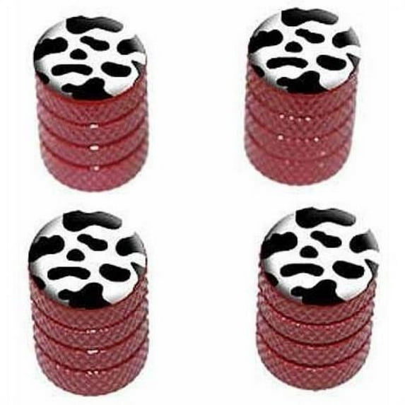 Cow Print Tire Rim Wheel Aluminum Valve Stem Caps, Multiple Colors
