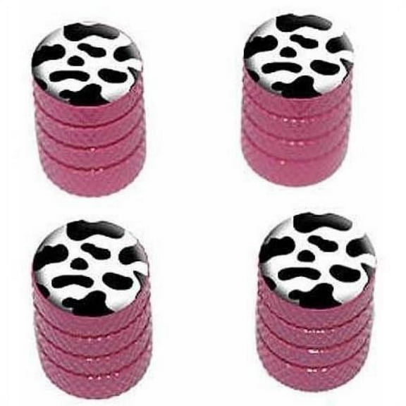 Cow Print Tire Rim Wheel Aluminum Valve Stem Caps, Multiple Colors