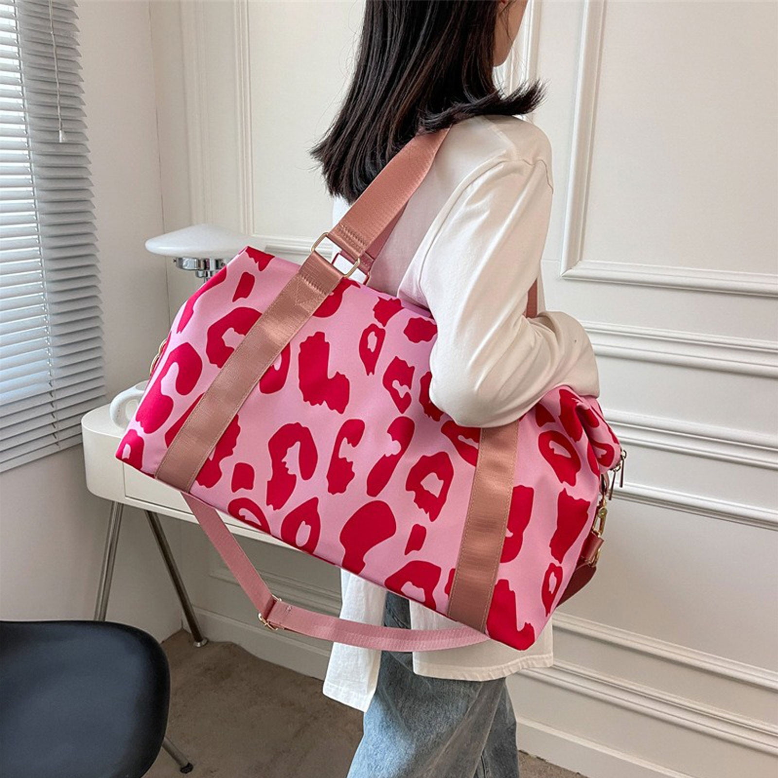Cow Print Travel Backpack Duffle Bags For Sports And Weekend Travel Large Capacity Lightweight Overnight Bags For Men And Women Travel Duffel Bags Sports Walmart