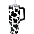 thumbnail image 1 of Cow Print Tumbler 40 Oz, Cow Cup Coffee Mug Water Bottle, Double Vacuum Leak Proof Coffee Travel Mug, Cow Gifts for Cow Lovers, Cow Print Stuff, Stainless Steel 40 Oz Tumbler with Handle and Straw, 1 of 6
