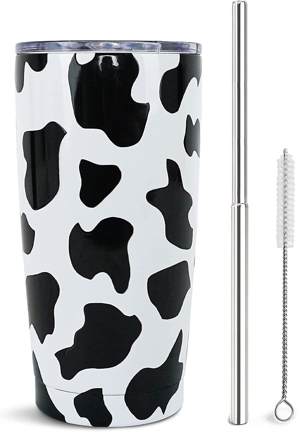 Cow Print Tumbler With Lid And Straw Cow Print Stuff Ift Idea For Cow Lovers Tumbler Cup For