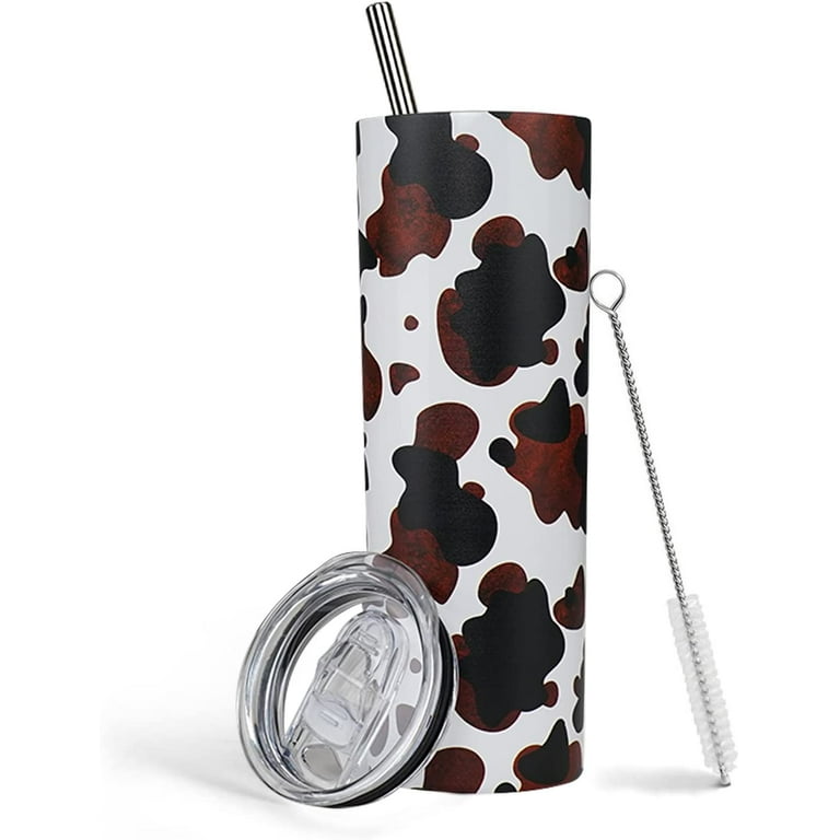 Coffee and Leopard Print Beer Can Glass with Lid and Straw – Old Soul Bliss