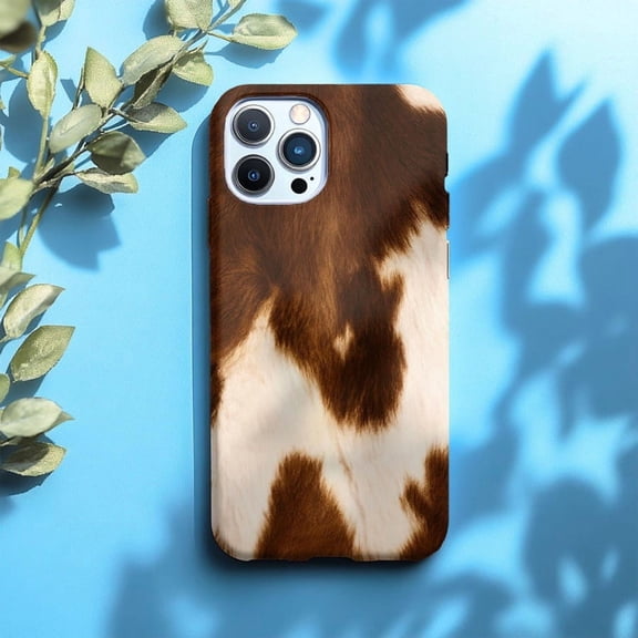 Cow Print Western Cowhide Pattern Case for iPhone 11 12 13 14 15 16 17 Pro Max Plus
