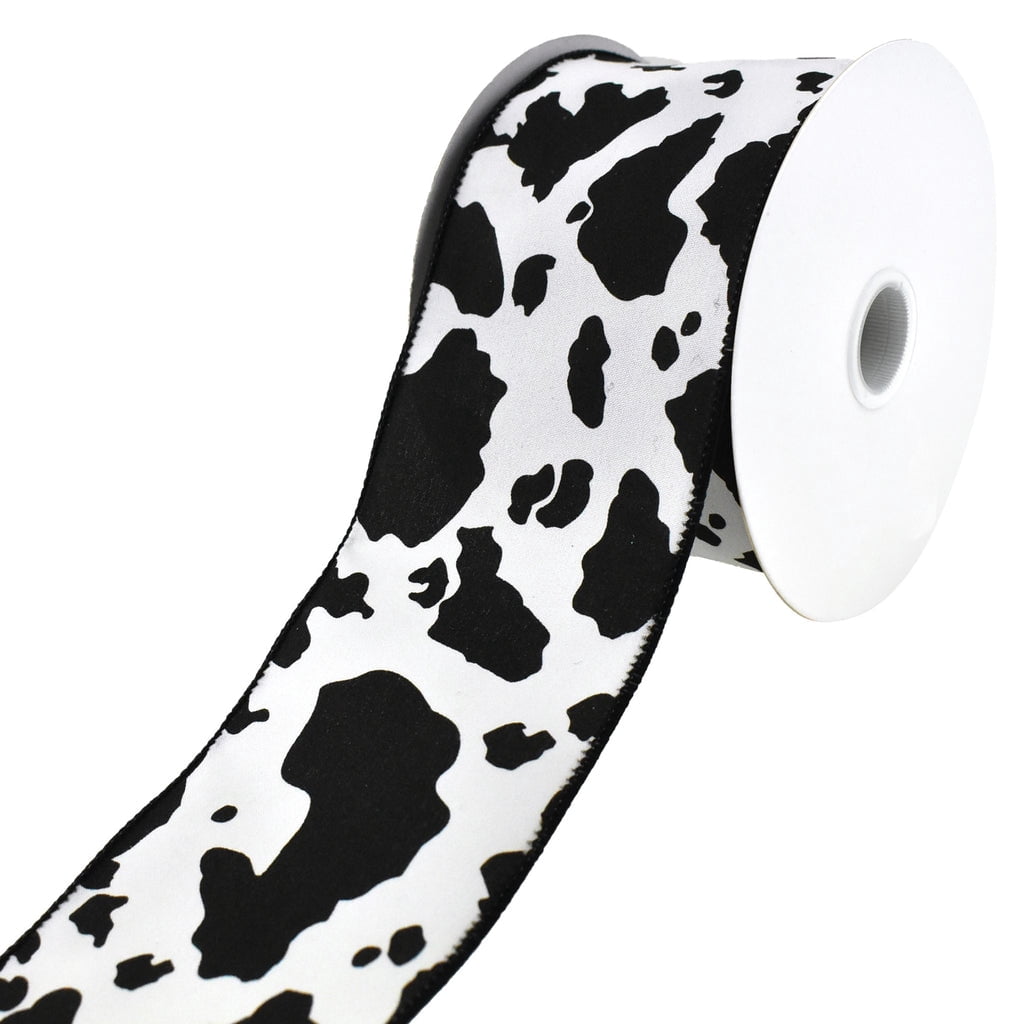 Cow Ribbon Cow Print Wired Ribbon, 2-1/2-Inch, 10-Yard - Walmart.com