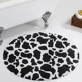 thumbnail image 1 of Cow Print&nbsp;black White Round Carpet Circle Rug Outdoor Patio Area Rug Washable Large Area Rugs Hallway Room Decor Fitness Mats, 1 of 8