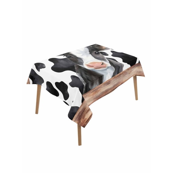 Cow Printed Table Cloth, Waterproof Tablecloth for Rectangle Tables ...