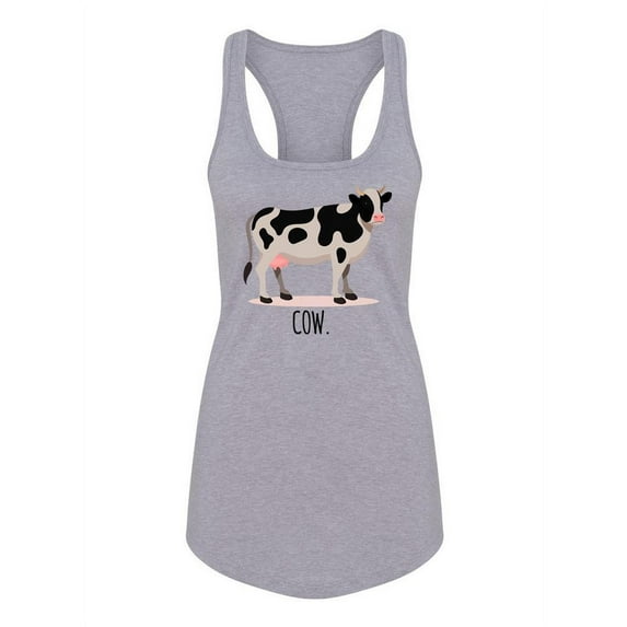 Cow. Racerback Tank Women -SPIdeals Designs, Female Small